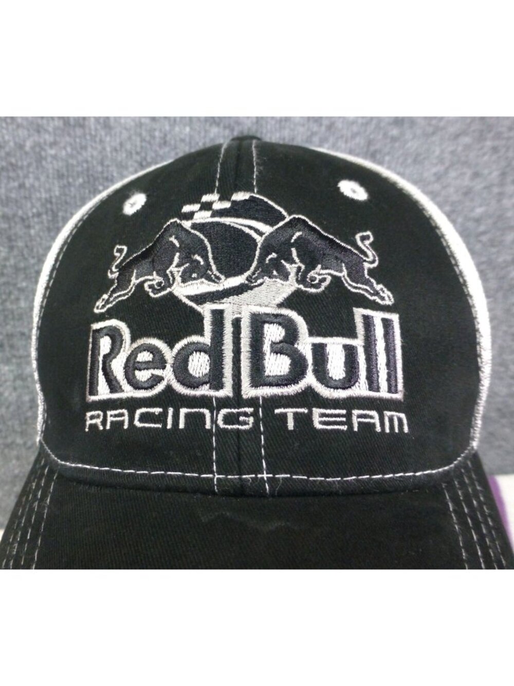 Red Bull Racing Team Black & Silver Adjustable Hat With Embroidered Logo